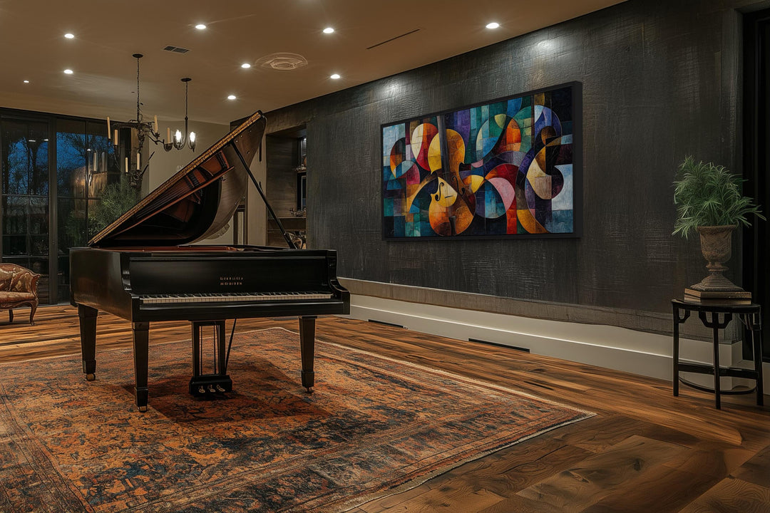 Abstract Musical Instruments Canvas Wall Art