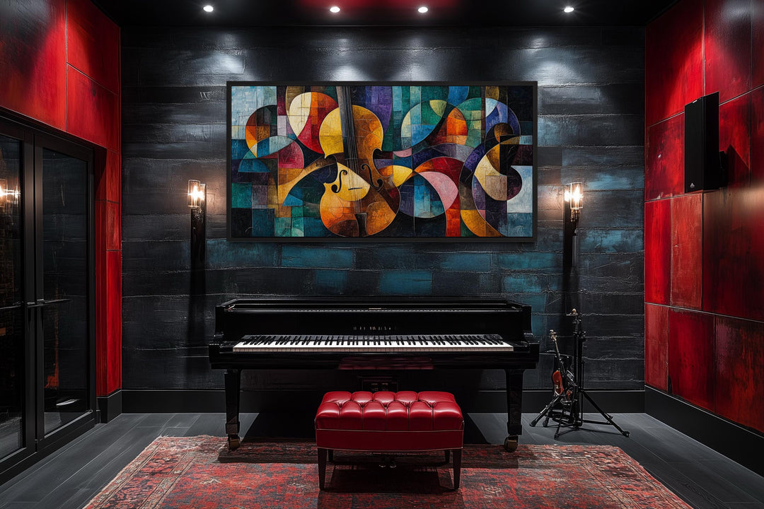 Abstract Musical Instruments Canvas Wall Art