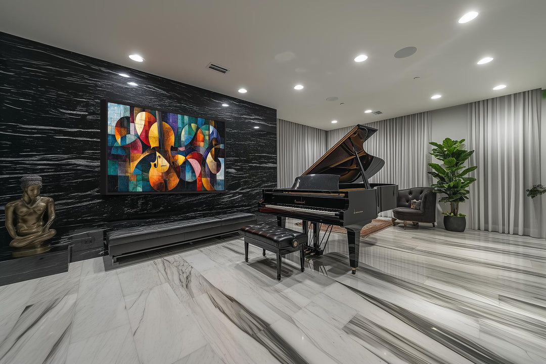 Abstract Musical Instruments Canvas Wall Art