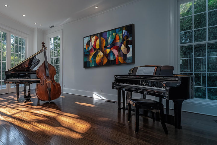 Abstract Musical Instruments Canvas Wall Art