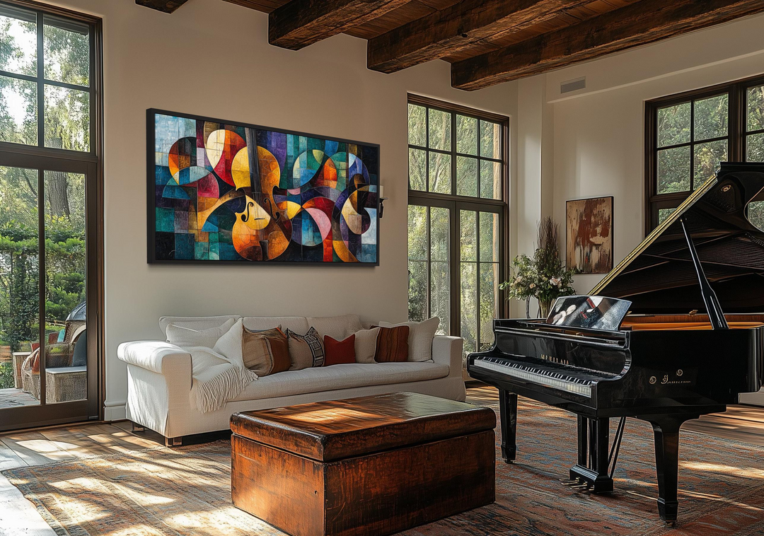 Abstract Musical Instruments Canvas Wall Art