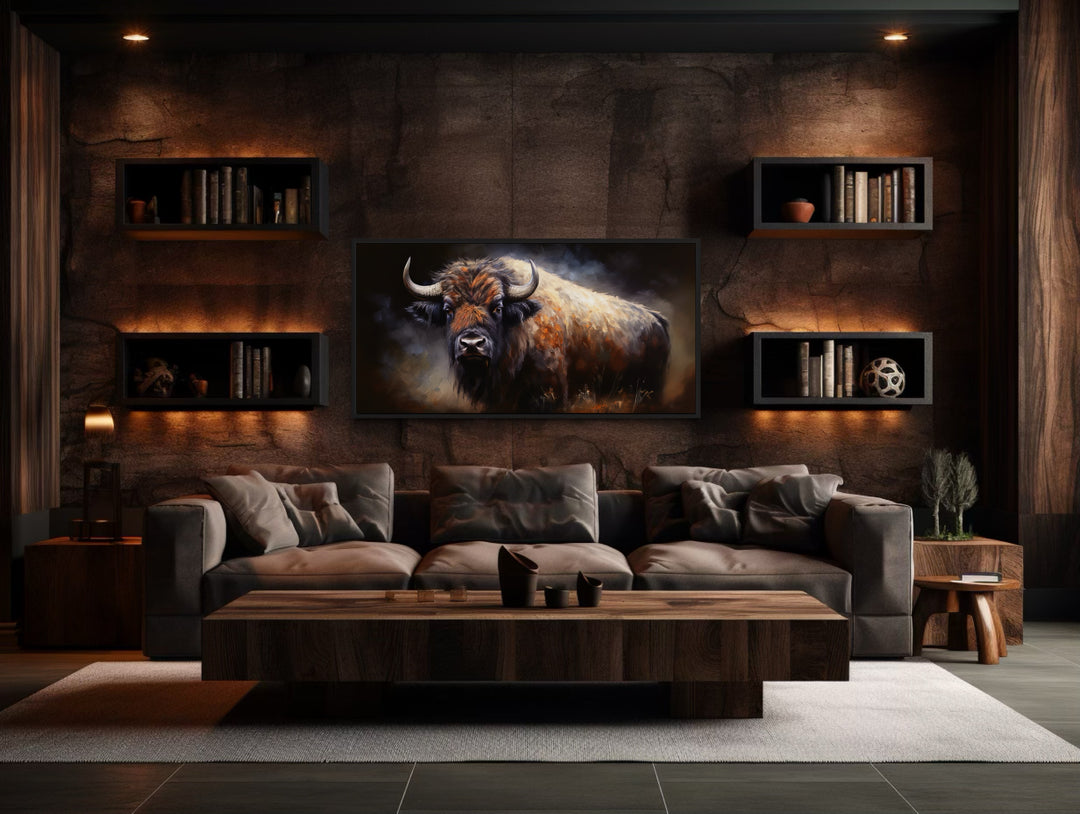 American Buffalo Extra Large Framed Canvas Wall Art