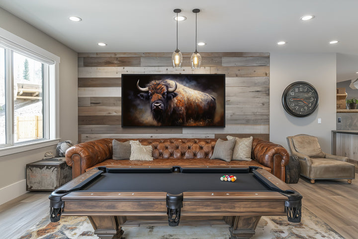 American Buffalo Extra Large Framed Canvas Wall Art