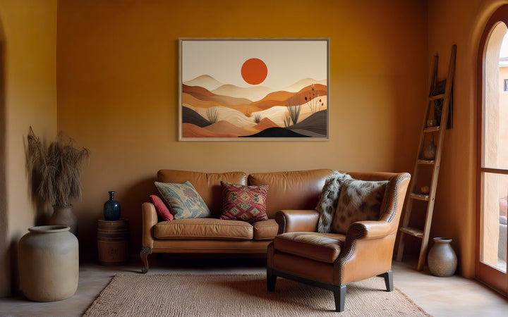 Arizona Desert Boho Landscape Southwestern Canvas Wall Art