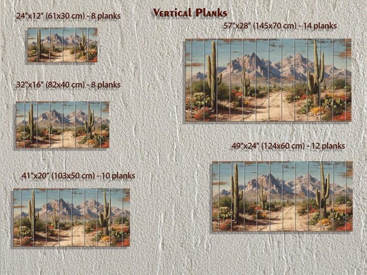Arizona Desert Distressed Wood Wall Art