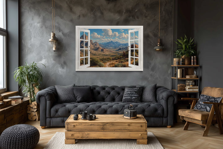 Arizona Desert View From Open Window Wall Art