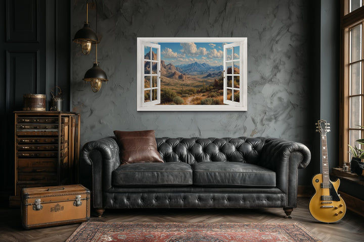 Arizona Desert View From Open Window Wall Art