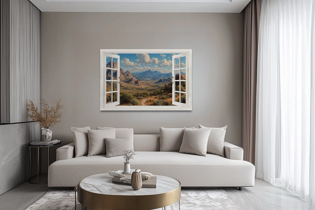 Arizona Desert View From Open Window Wall Art