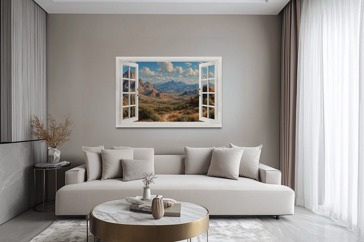 Arizona Desert View From Open Window Wall Art