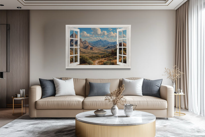 Arizona Desert View From Open Window Wall Art