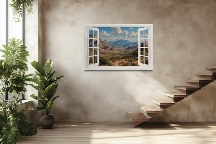 Arizona Desert View From Open Window Wall Art