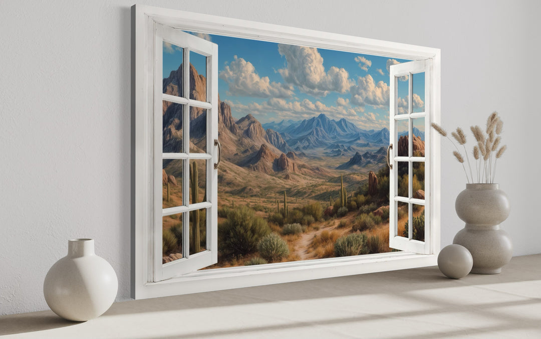 Arizona Desert View From Open Window Wall Art