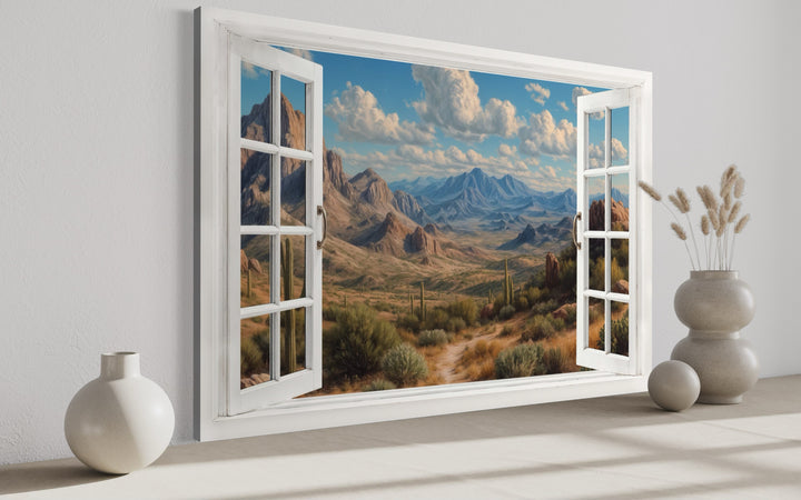 Arizona Desert View From Open Window Wall Art