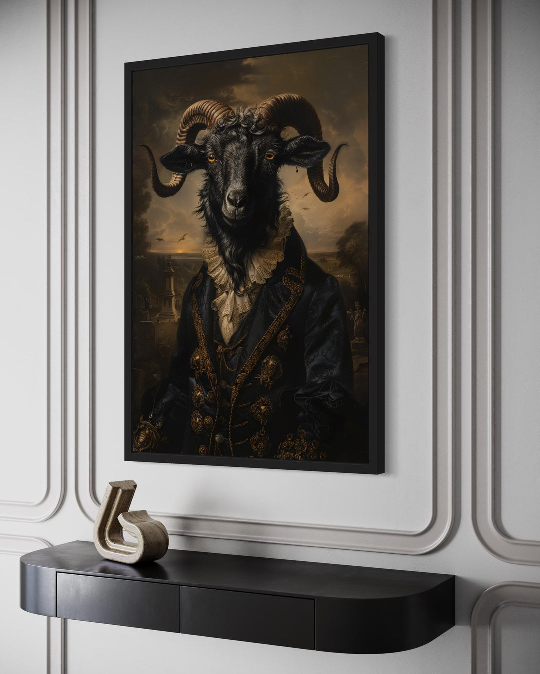 Baphomet Black Goat Gothic Canvas Wall Art