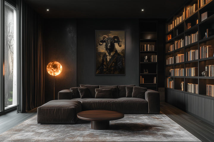 Baphomet Black Goat Gothic Canvas Wall Art