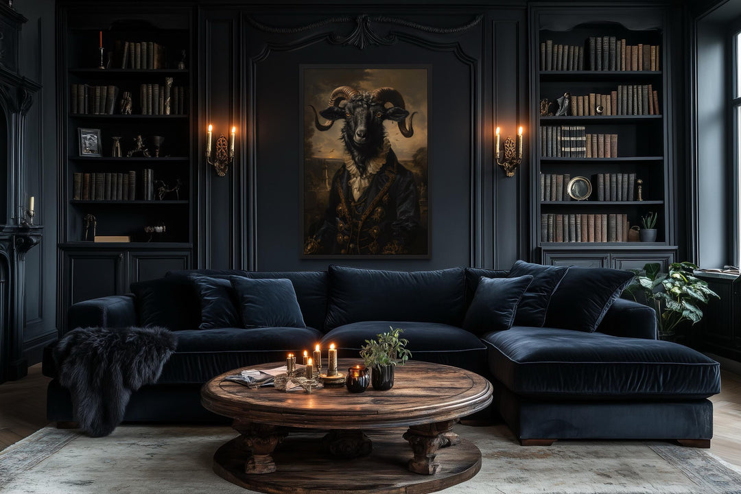 Baphomet Black Goat Gothic Canvas Wall Art