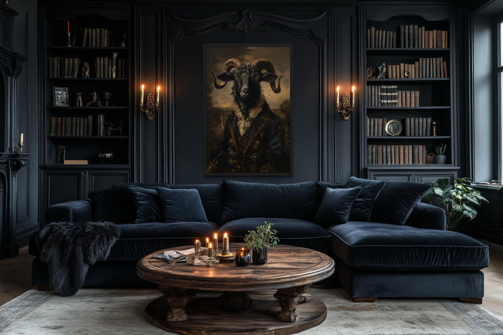 Baphomet Black Goat Gothic Canvas Wall Art