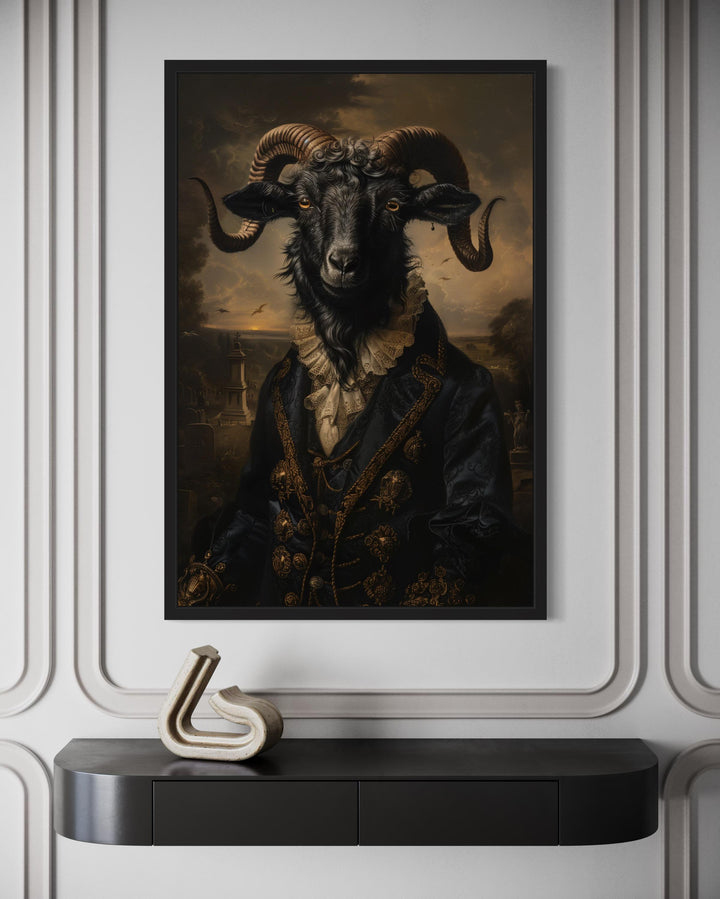 Baphomet Black Goat Gothic Canvas Wall Art
