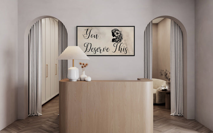 Beauty Salon Wall Art You Deserve This Parlor Sign Framed Canvas