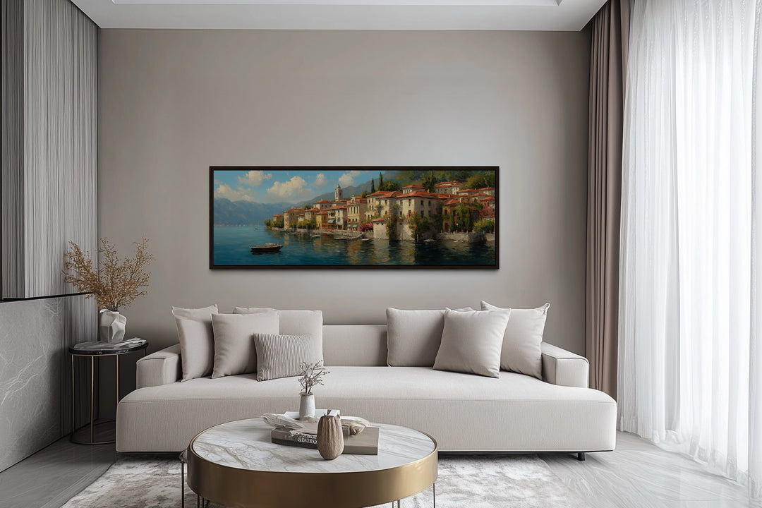 Bellagio Lake Como Framed Canvas Wall Art