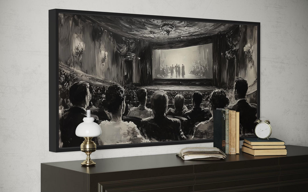 Black White Antique Cinema Home Theater Wall Decor