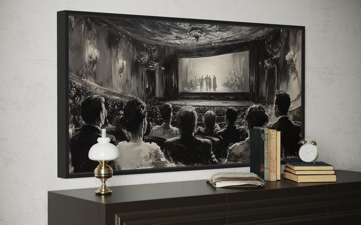 Black White Antique Cinema Home Theater Wall Decor