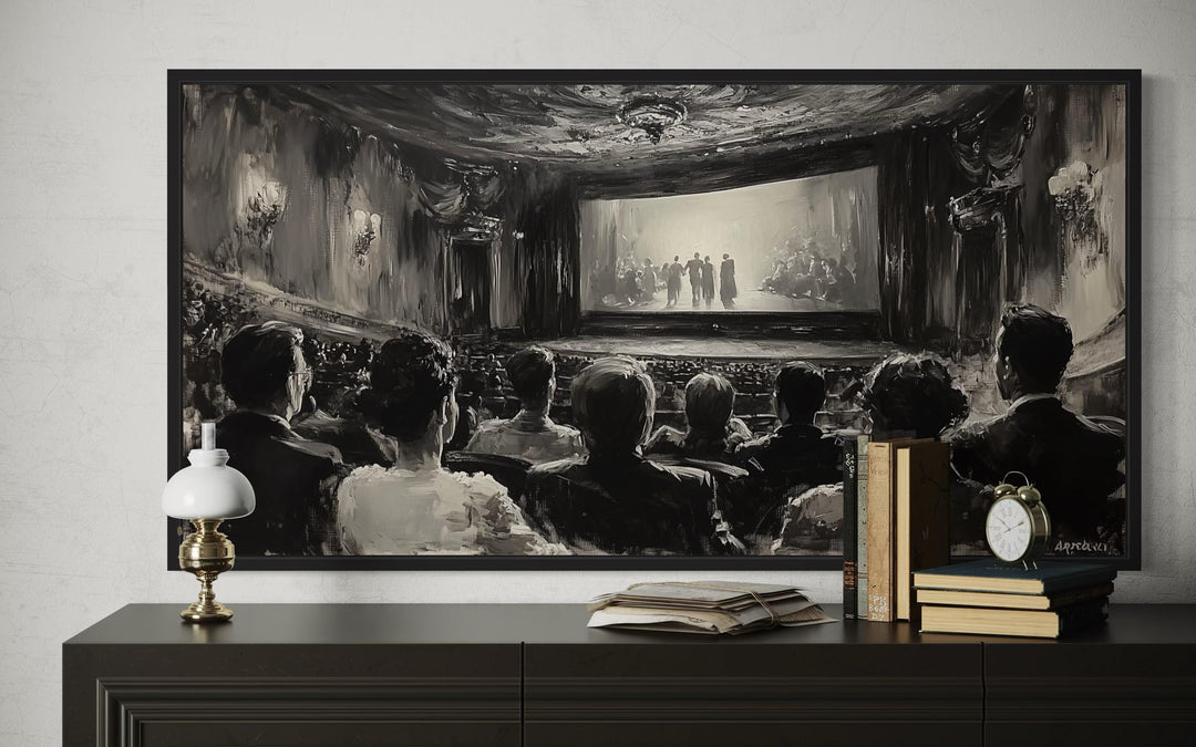 Black White Antique Cinema Home Theater Wall Decor