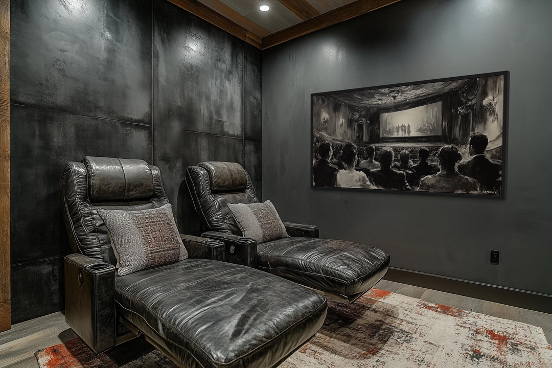 Black White Antique Cinema Home Theater Wall Decor