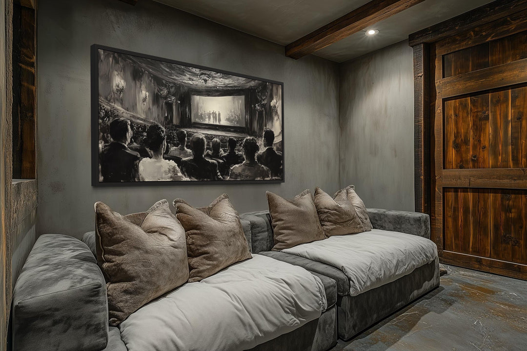 Black White Antique Cinema Home Theater Wall Decor