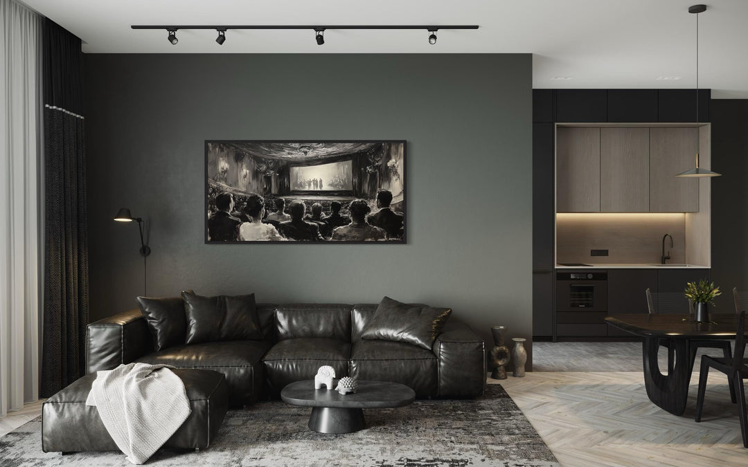 Black White Antique Cinema Home Theater Wall Decor