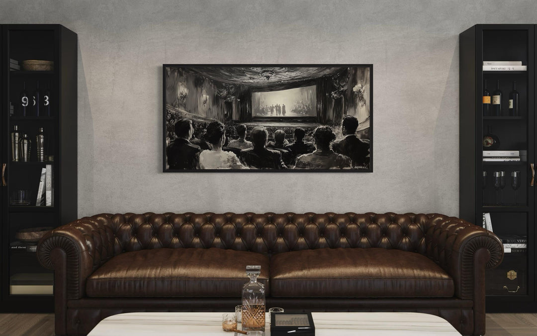 Black White Antique Cinema Home Theater Wall Decor