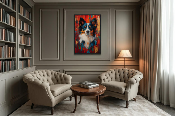Border Collie Pop Art Colorful Portrait Wall Art