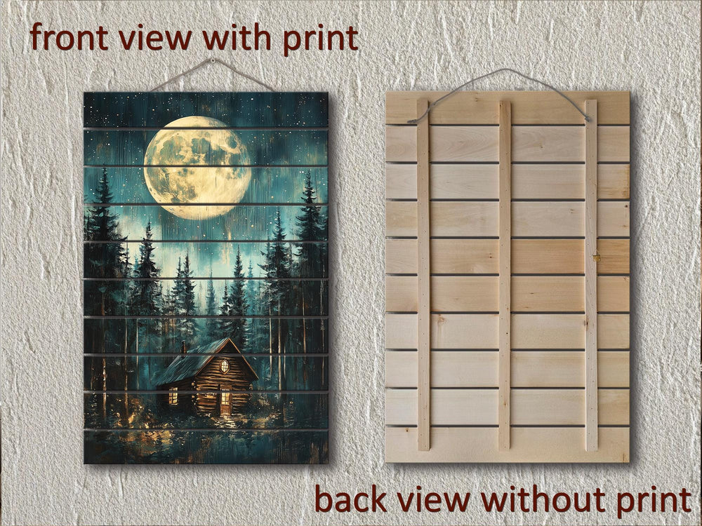 Cabin In The Woods Distressed Wood Wall Art