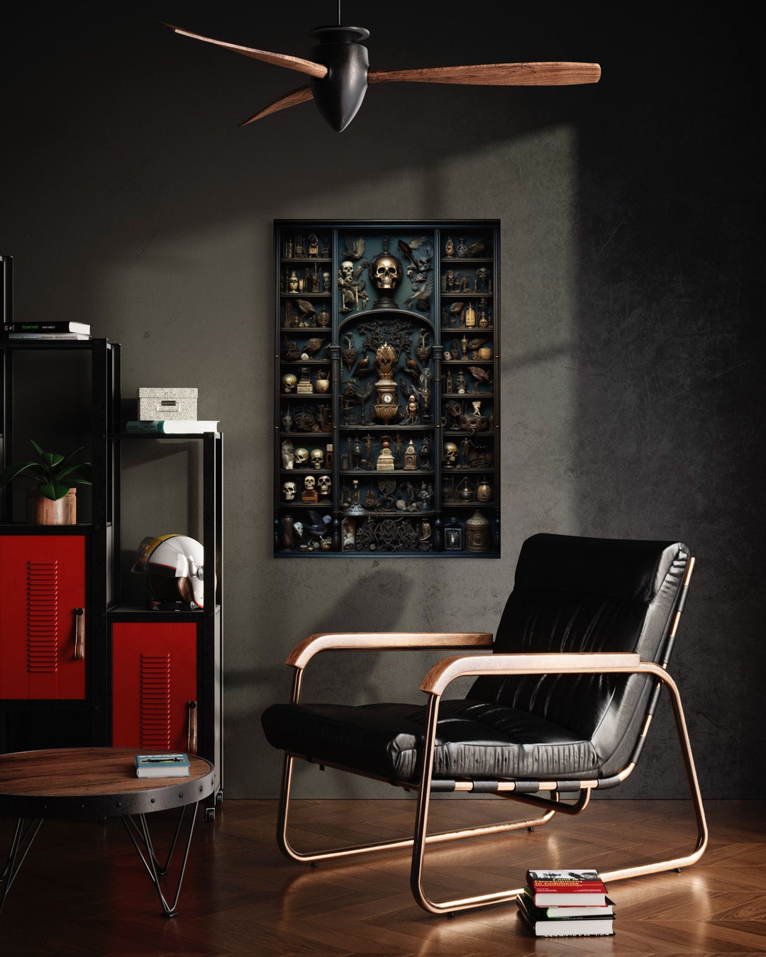 Cabinet Of Curiosities Gothic Framed Canvas Wall Art