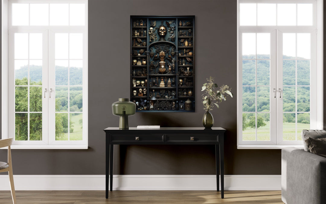 Cabinet Of Curiosities Gothic Framed Canvas Wall Art