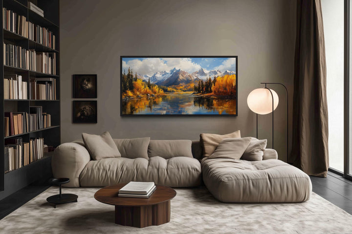 Colorado Rocky Mountains In Autumn Framed Canvas Wall Art