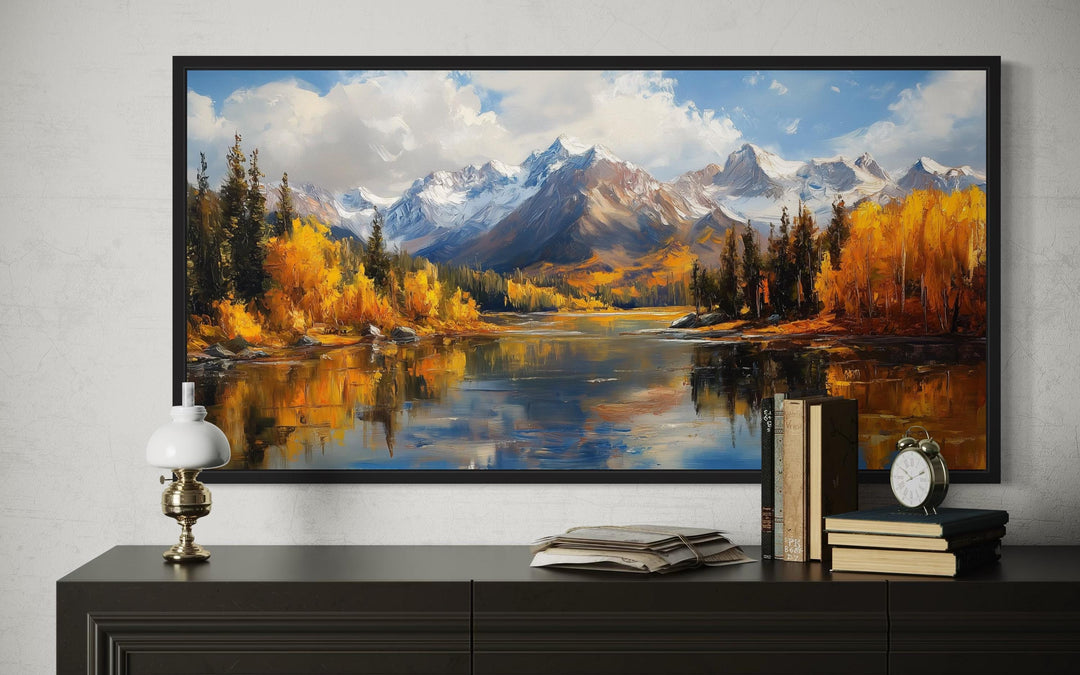 Colorado Rocky Mountains In Autumn Framed Canvas Wall Art