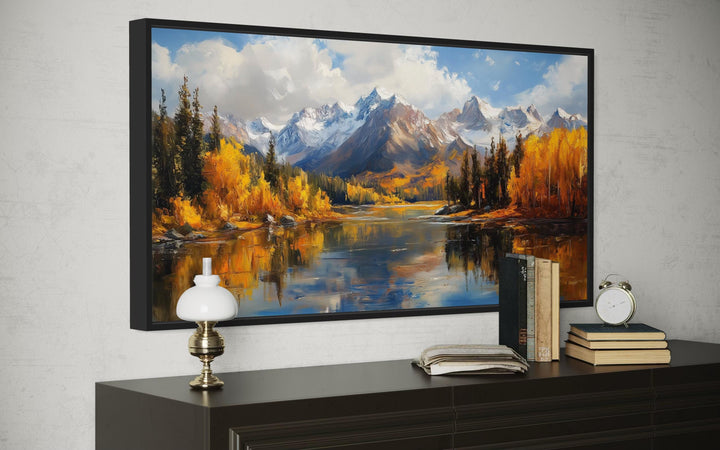 Colorado Rocky Mountains In Autumn Framed Canvas Wall Art