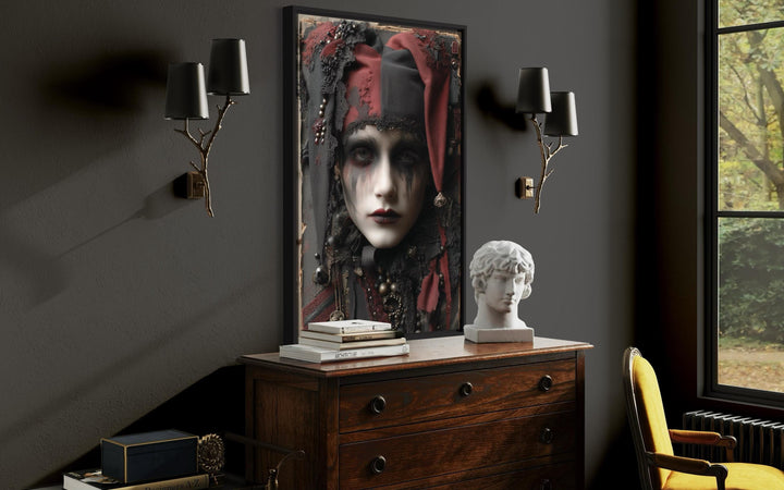 Creepy Victorian Harlequin Gothic Wall Art