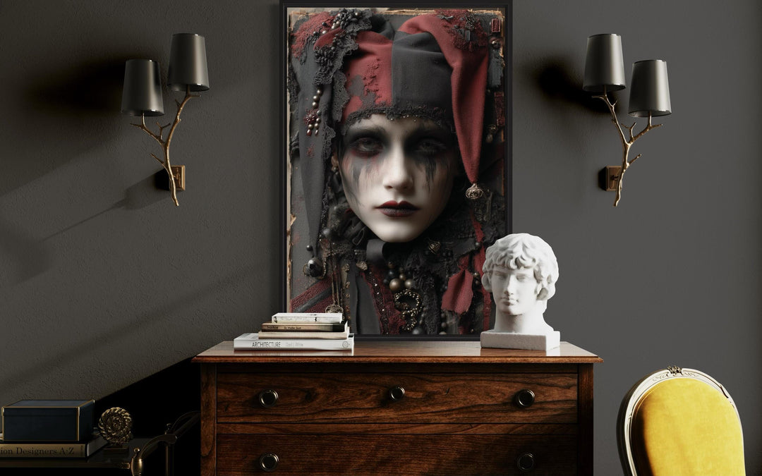 Creepy Victorian Harlequin Gothic Wall Art
