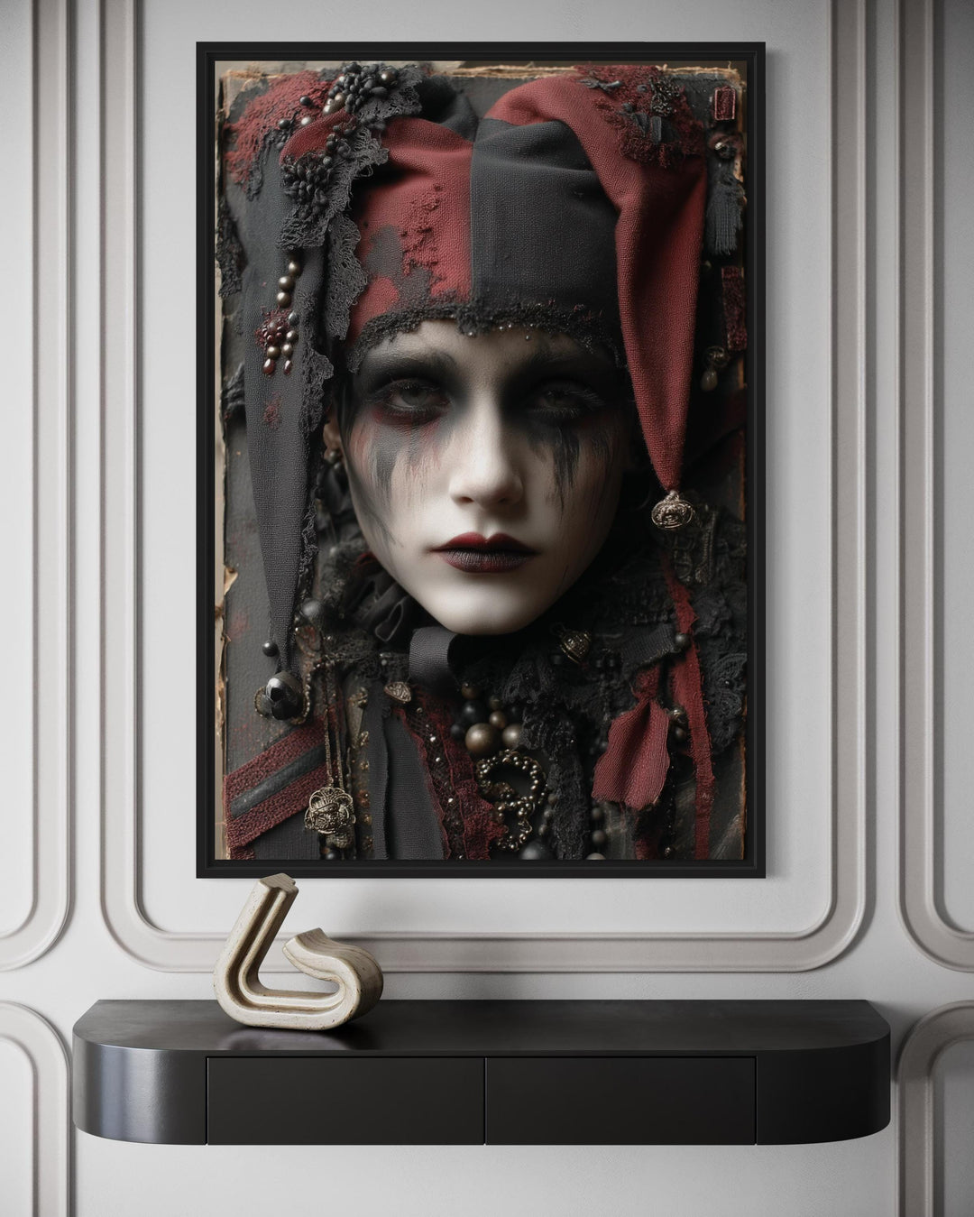 Creepy Victorian Harlequin Gothic Wall Art