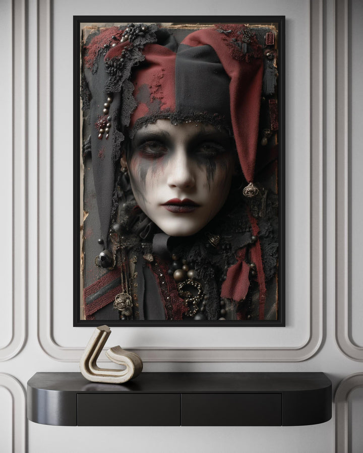 Creepy Victorian Harlequin Gothic Wall Art