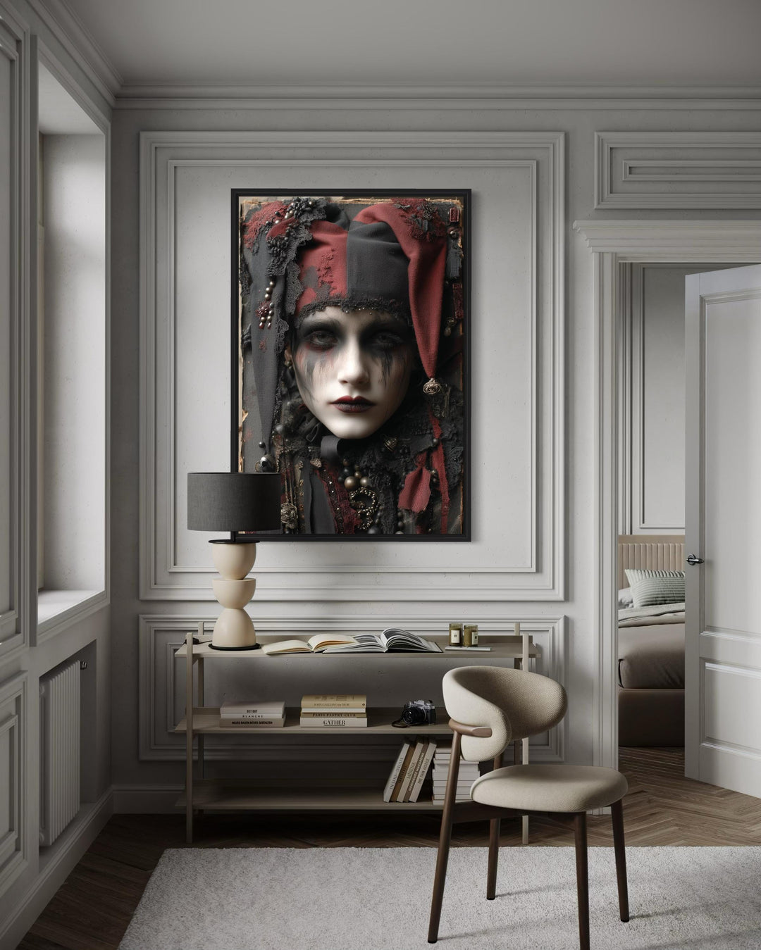 Creepy Victorian Harlequin Gothic Wall Art