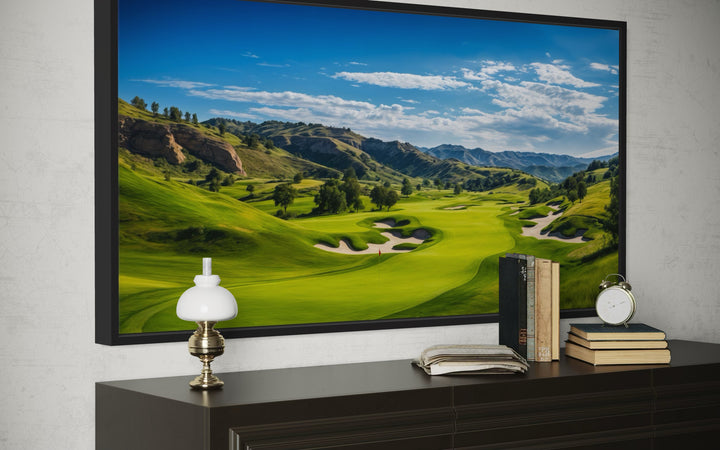 Golf Course Painting Extra Large Framed Canvas Wall Art