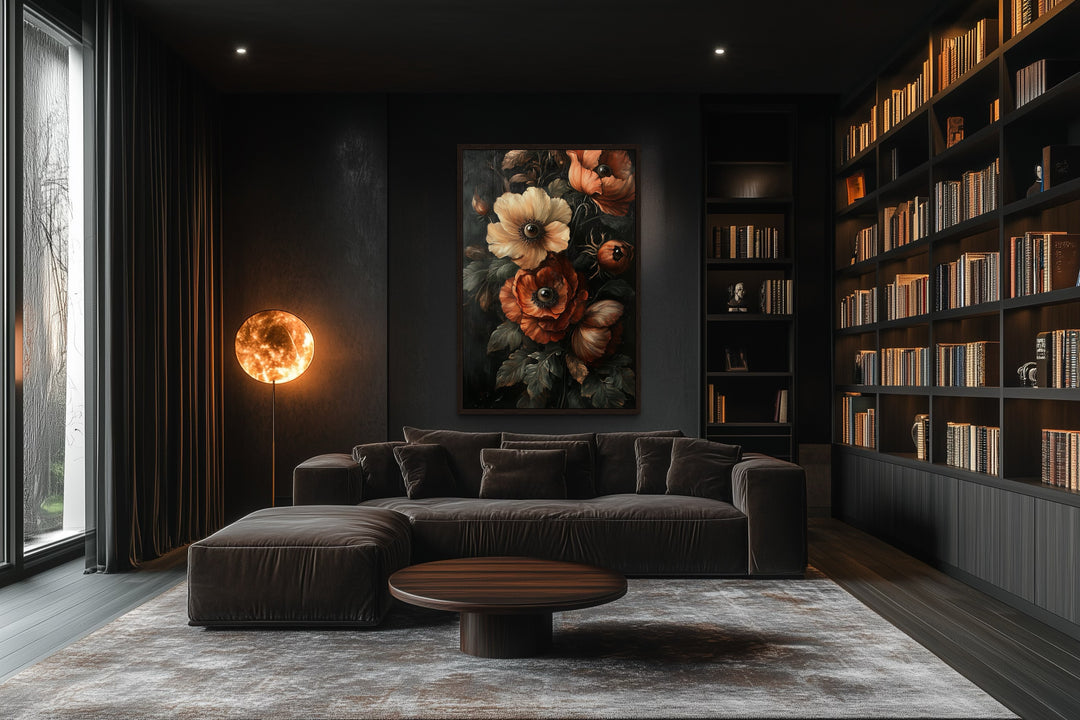 Gothic All Seeing Flowers Framed Canvas Wall Art