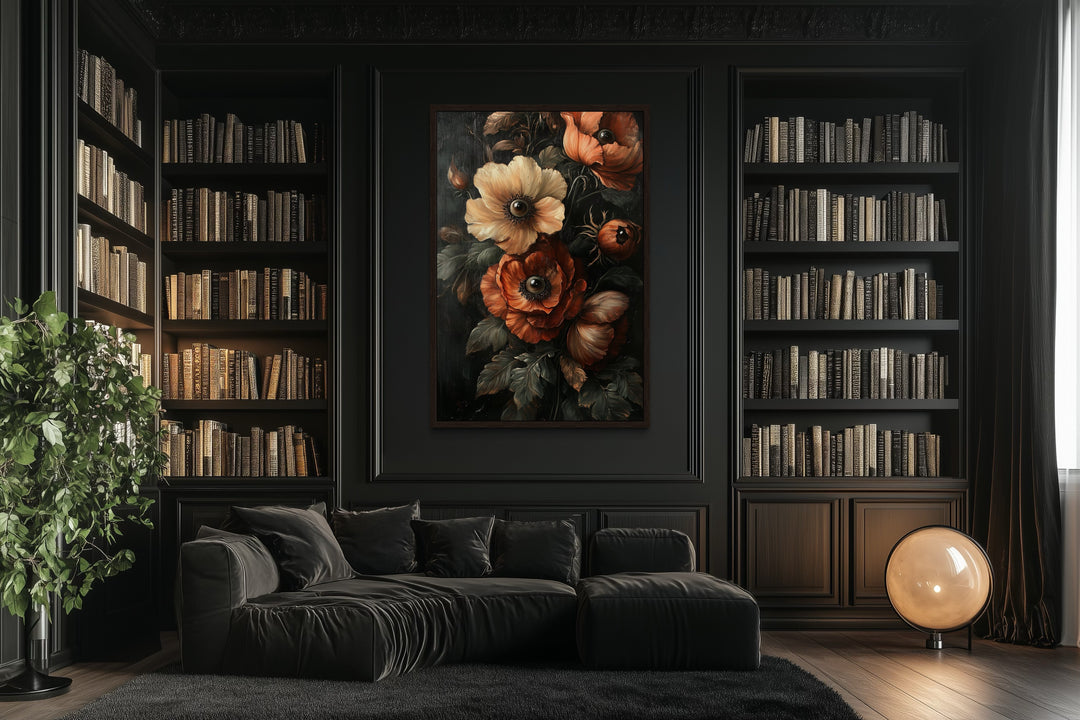 Gothic All Seeing Flowers Framed Canvas Wall Art