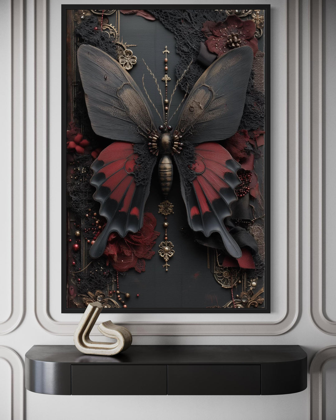 Gothic Butterfly Canvas Wall Art