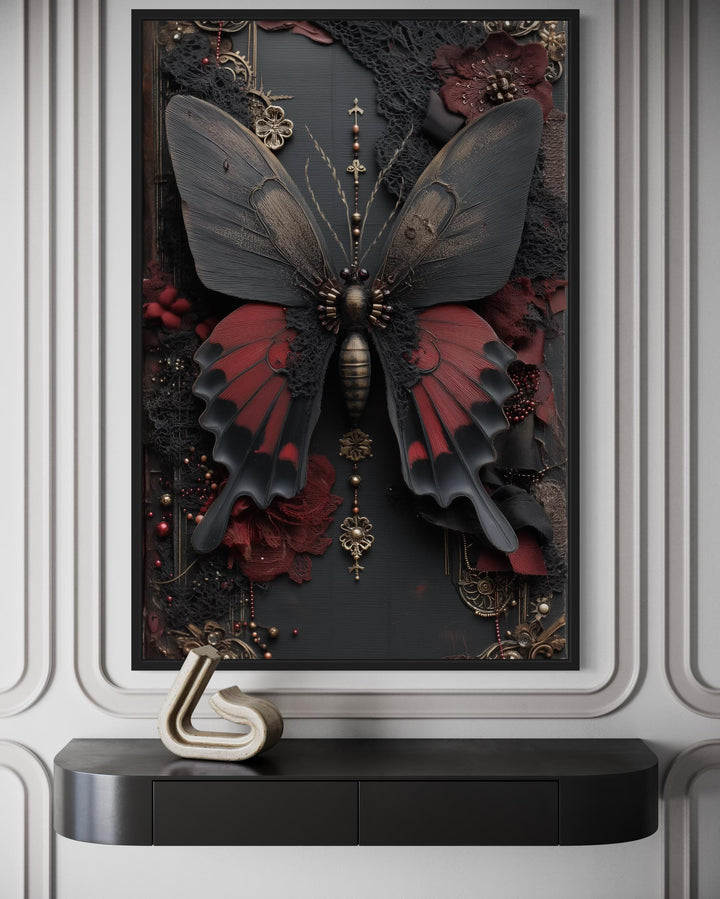 Gothic Butterfly Canvas Wall Art