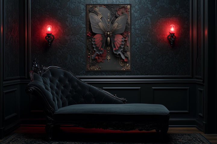Gothic Butterfly Canvas Wall Art