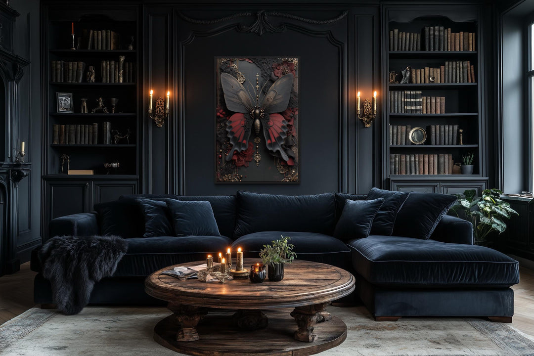Gothic Butterfly Canvas Wall Art